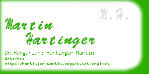 martin hartinger business card
